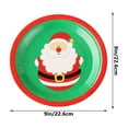 thumbnail image 3 of Assiettes en Papier de Noël Jetables / Imperméables, Résistantes à l'Huile et Robustes / Design Festif Vert / Pâte à Base de Plantes / Lot de 10 / Disponibles en Tailles de 7 Pouces et 9 Pouces / Parfaites pour les Fêtes de Fin d'Année et la Famille, 3 of 5