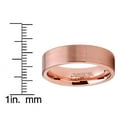 thumbnail image 4 of Metal Masters Mens Classic Flat Brushed Tungsten Carbide Wedding Band Rose GoldTone Comfort-Fit 6mm, 4 of 6