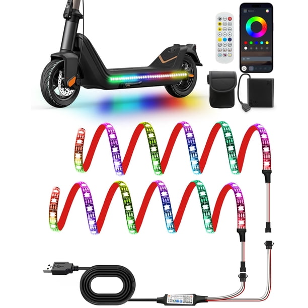 Luces LED RGB para scooter MINEXITY con control remoto y por app