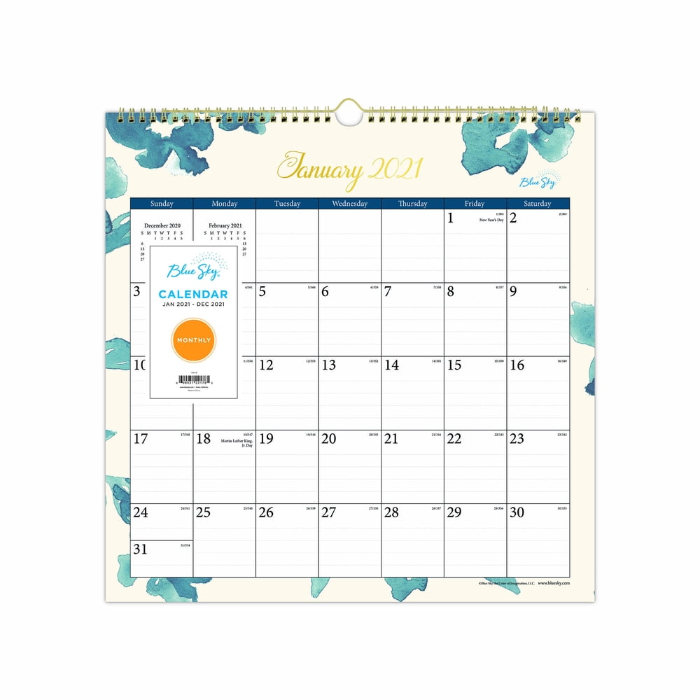 Blue Sky 2021 12" x 12" Wall Calendar, Bakah Blue - Walmart.com Blue Sky 2021 12" x 12" Wall Calendar, Bakah Blue - Walmart.com