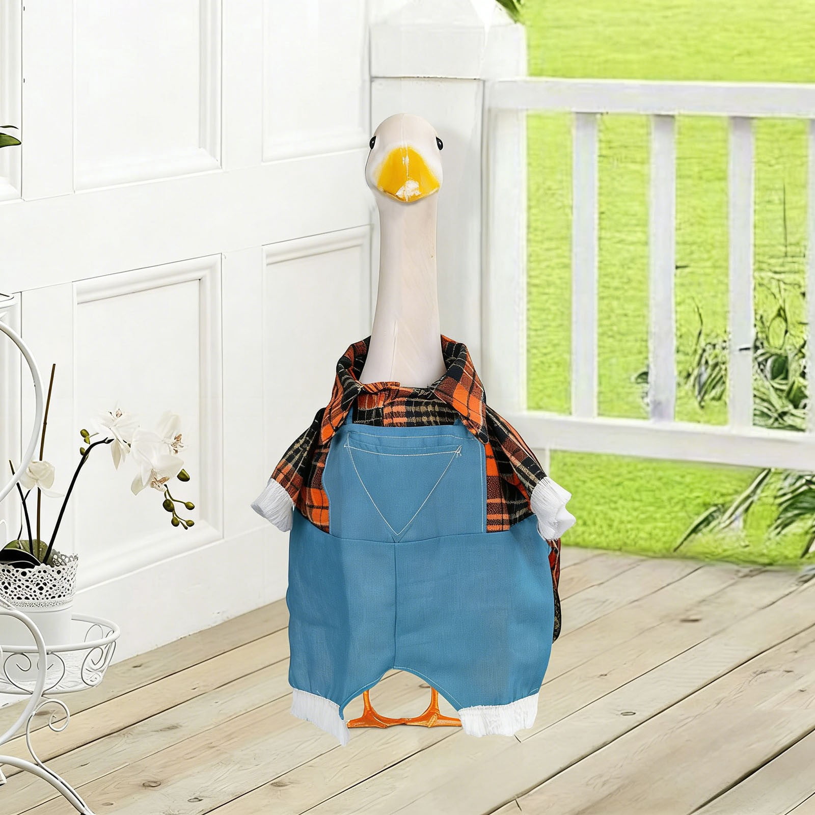 Porch Goose Outfits, for Daily Holiday Halloween, Thanksgiving, Christmas, St. Patrick's Day, Easter, 4th of July Goose Outfits for Patio Yard Garden Decor, Porch Goose Decorations