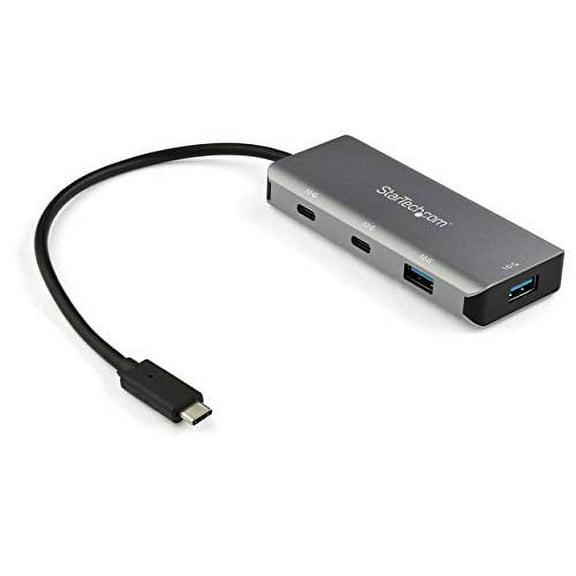 StarTech.com 4 Port USB C Hub w/ 2X USB A & 2X USB C - SuperSpeed 10Gbps USB Type-C 3.1/3.2 Gen 2 Hub - USB Bus Powered - Portable USB-C to USB Adapter Hub - Aluminum - 9.8" (25cm) Cable (HB31C2A2CB)