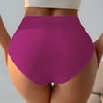 thumbnail image 4 of HNMKIU Seamless Panties for Women Mid High Waist Solid Color Breathable Comfortable Briefs for Everyday Wear Womens Underwear 删掉,XL, 4 of 5
