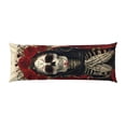 thumbnail image 2 of Lsque Gothic Skull With Roses Body Pillow Case Cover,Ultra-Soft Microfiber Bed Pillow Cases 20x54 inches,Elegant Bedding,Breathable Durable Pillow Cover with Envelope Closure, 2 of 8