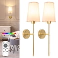 thumbnail image 1 of Lámpara de pared NIORSUN Gold recargable con mando a distancia de 5200 mAh, 2 unidades, 1 of 8