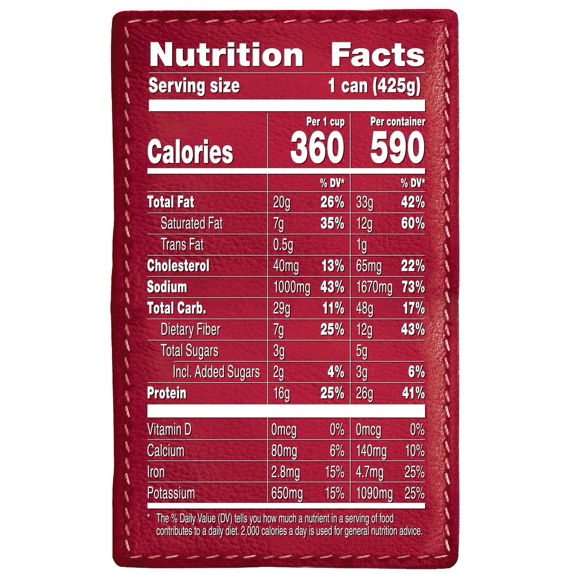 Wolf Brand Chili With Beans, 24g Protein Per Serving, 15 oz. Can