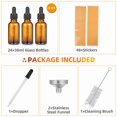 thumbnail image 5 of Dropper Bottle 1 oz, 24 Pieces Eye Dropper Bottle, 30ml Amber Glass Bottle for Essential Oil, Liquid, 5 of 7
