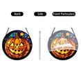 thumbnail image 5 of Stained Glass Window Hanging Halloween Pumpkin Decor 6 Inch Round Acrylic Sun Catchers for Windows, Creepy Halloween Decorations for Halloween House Decor Indoor Window, Halloween, 5 of 5