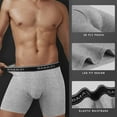 thumbnail image 3 of Natural Feelings Mens Underwear Boxer Briefs Cotton Underwear For Men Pack, 5 Pack, 3 of 7