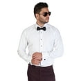 thumbnail image 3 of AZAR MAN Slim Fit Lay Down White French Cuff Tuxedo Dress Shirt Combo, 3 of 7