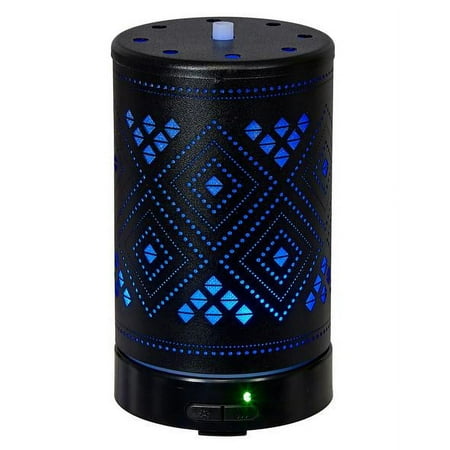 Aromar Metal Charm 100 mL Ultrasonic Aroma and Essential Oil Diffuser (Black)