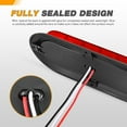 thumbnail image 4 of Waywe 6Inch Oval Tail Light 2PCS Red 10LED Brake Stop Turn Signals Lights Surface Mount IP67 Waterproof for Trailer Truck RV Tractor Lorry Camper Van, 4 of 6