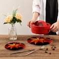 thumbnail image 7 of SKYSONIC 2 pcs Fall Red Maple Leaves Pot Holders Trivets, Heat Resistant Trivets,Season of Autumn Colors Cotton Thread Weave Mats for Hot Pads Pans Pot Bowl Teapot, 7 of 7