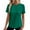 Green, variant on SHITINN Womens Casual Fashion Solid Color Crew Neck Short Sleeve Pullover T Shirt Women's T Shirts Short Sleeve Tops for Women Womens Summer Blouses