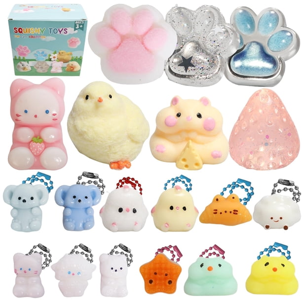 Paquete Squishy Yidayes de 19 unidades con Taba Squishies para niños de 4 a 12 años