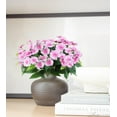 thumbnail image 4 of 4Pcs Artificial Flowers for Outdoors, 15.74" Faux Silk Impatiens Flowers for Outside, Artificial Impatiens Flowers Lawn Garden Home Wedding Decoration (Pink), 4 of 5