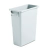 Rubbermaid Slim Jim Waste Container w/Handles Rectangular Plastic 15.875gal Light Gray 354100GY