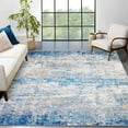 thumbnail image 4 of FairOnly Grey Blue 9'x12'Modern Abstract Machine Washable Non Slip Non Shedding Area Rug Soft Low Pile Floor Rug for Living Room Kitchen Bedroom, 4 of 7
