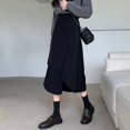 thumbnail image 4 of Falda tipo paraguas de cintura alta de talla grande y longitud media para mujer de primavera y verano de BlackSkirt, 4 of 5