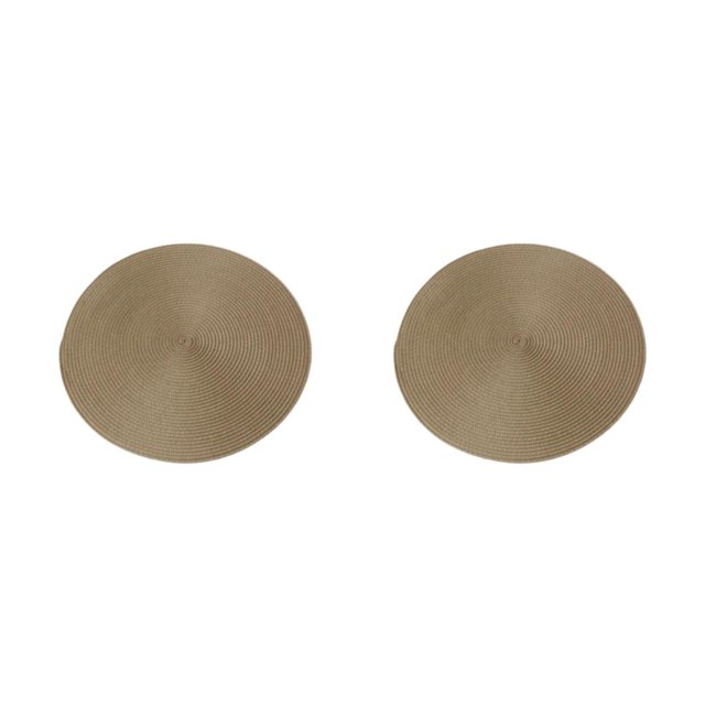 Maytalsory Sturdy And Durable Table Mats For Everyday Wide Application Place Mats khaki 2Set