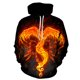 thumbnail image 3 of Sudadera con capucha para hombre con estampado digital 3D Flame Phoenix Sudadera con capucha, 3 of 5
