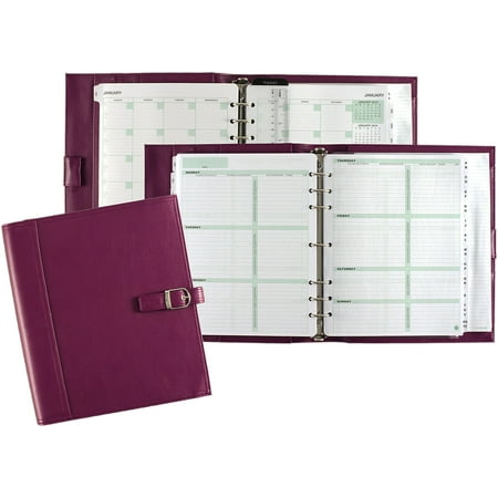 Day Timer Starter Set - Day-Timer Solstice Faux Leather Starter Set Folio Size, Purple