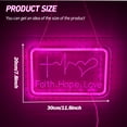 thumbnail image 5 of Y YUNHSOM Faith Hope Love neon sign for Wall Decor,Letters USB Powered with Dimmer Switch Neon Lights for Room Home Art Wall Party Window Living Room Decor Wall Hanging Decoration, 5 of 7
