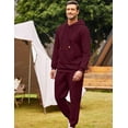 thumbnail image 4 of COOFANDY Men's Tracksuit 2 Piece Hoodie Sweatsuit Sets Casual Athletic Jogging Suits Waffle Plaid Jacquard Outfits, 4 of 10