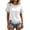 White, variant on Hurxie Fringe Tops for Women Short Sleeve Top T Shirt Western Cowgirl Cropped Tee Black,XL
