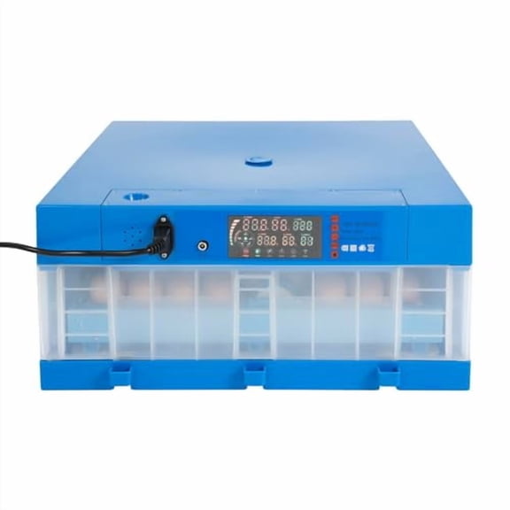 Incubator, 64 Egg Incubator 110V/12V Blue Incubator Automatic Smart Household Mini Chicken Egg Water Bed Incubator Box Incubator 360°Automatic Egg Turning Hatcher for Hatching Chicken Birds