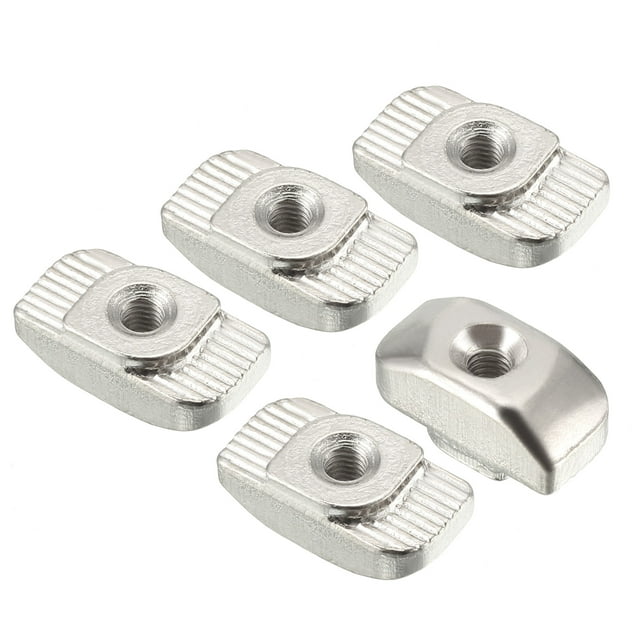 Unique Bargains Sliding T Slot Nuts, M3 Half Round Roll In T-Nut for 3030 Series Aluminum Extrusion Profile, Carbon Steel Nickel-plated,