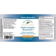 NativeRemedies Triple Complex Brain Tonic - Natural Homeopathic Formula Relieves Forgetfulness, Mental Fatigue and Problems Concentrating - Supports B