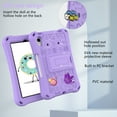 thumbnail image 5 of iPad mini 6th 7th Gen Case for Kids, Soft EVA Rubber Shoulder Strap Kickstand Children Friendly Anti-Scratch Shockproof Bumper Case Cover for Apple iPad mini 6 7 8.3" 2021/2024, Lightpurple, 5 of 7