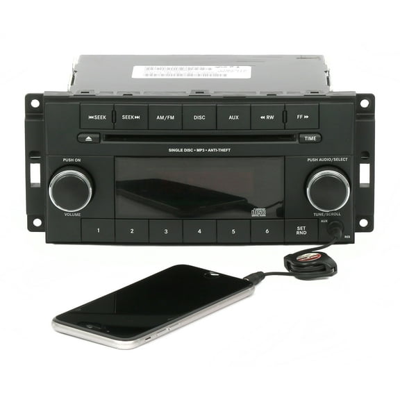Restored 12-16 Chrysler Town & Country Dodge Caravan AM FM Radio CD w Aux P05091301AC RES (Refurbished)