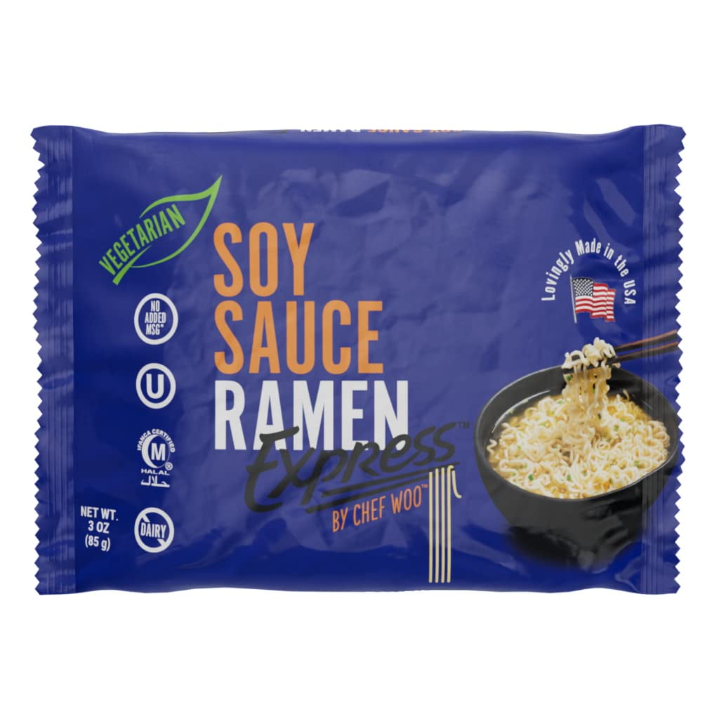 RAMEN EXPRESS Ramen Noodles Packs, Vegetarian, Egg and DairyFree, Soy