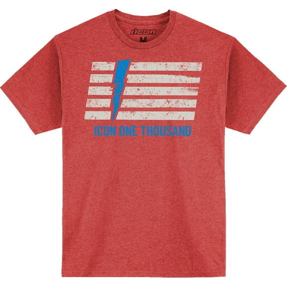 Icon Invasion Stripe Mens Short Sleeve T-Shirt Red XL