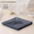 thumbnail image 3 of Simmore Kitchen Towels 6 Pack, 100% Cotton Waffle Weave Dish Cloths for Washing Dishes, Dark Grey, 12" x 12", 3 of 6