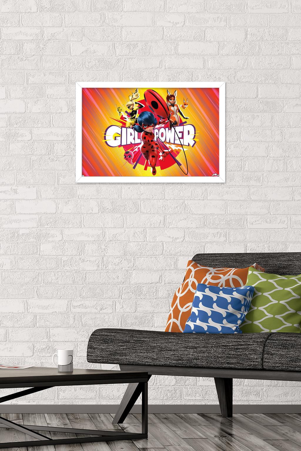 Miraculous - Girl Power Wall Poster, 14.725" x 22.375", Framed