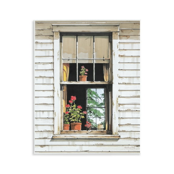 Stupell Industries Cottage Window View Buildings & Architecture Painting Unframed Art Print Wall Art, 11 x 14