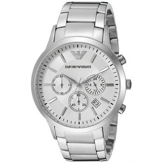 Emporio Armani Men's Quartz Analog White Dial Stainless Steel 50m