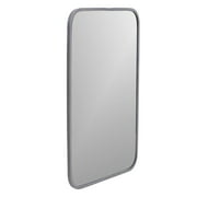 Madeleine Home Mid-Century Modern Camden Accent Thin Mirror for Wall with Rounded Corners, 24" x 16", Textured Grey (Set of 1)