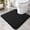Black, variant on Memory Foam U-Shaped Toilet Bath Mat, Soft Thick Contour Rug, Absorbent Non-Slip Commode Pad, Machine Washable, 24 x 20 Inches, Gray