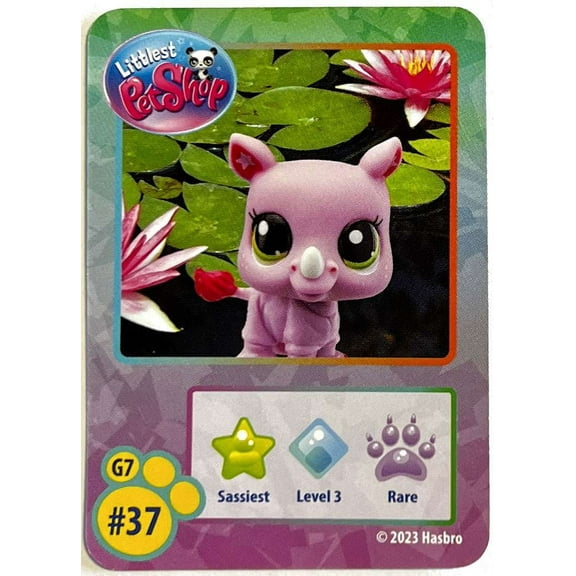 Littlest Pet Shop 2024 Generation 7 Purple Rhino (Sassiest & Level 3)