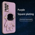 thumbnail image 1 of Funda con soporte plegable de astronauta para Samsung Galaxy S23 S22 S21 S20 S10 Plus Ultra A54 A52 A72 A12 A32 4G 5G cubierta con soporte chapado qiuyongmign unisex, 1 of 2