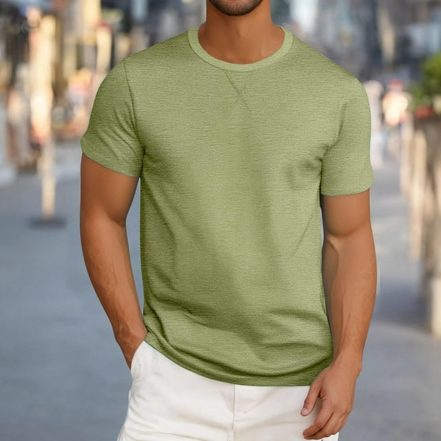 Wpawbk Mode Décontractée pour Hommes Pull à Manches Courtes Col Rond pour Usage Quotidien, Fête et Activités Extérieures