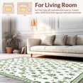 thumbnail image 2 of Flatwoven High Traffic Area Rug, Collegiate Sage Green Aesthetic, Non Slip, Stain Resistant, Washable Area Rugs for Living Room, Bedroom(White, 4X6), 2 of 8