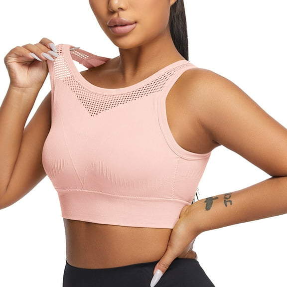Fsqjgq Womens Underwear Racerback Bras for Women Pack Sports Bras Strappy Padded Medium Support Yoga Bra Workout Bra Workout Tops for Women Bandeau Push Up Bras Adaptive Convertible Bras Bustiers