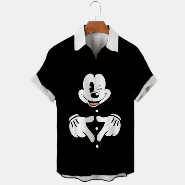 New Anime Mickey Mouse Donald Duck Men's T-Shirt 3D Printing Summer Disney Casual Simple High Quality Shirt Hawaiian T-Shirt TopXL Gao Jinjia LED