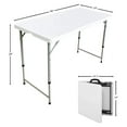 thumbnail image 2 of Bi-Fold Folding Table - Portable Plastic Indoor/Outdoor Picnic Party Dining & Camp Tables (4ft, 6ft, 8ft), 2 of 3