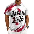 thumbnail image 2 of 2026 Soccer Cup Jersey for Men, Polo Collar Short Sleeve National Flag & Ball Graphic Top - Breathable Fan Shirt for Match Day & Casual Wear White XL, 2 of 5